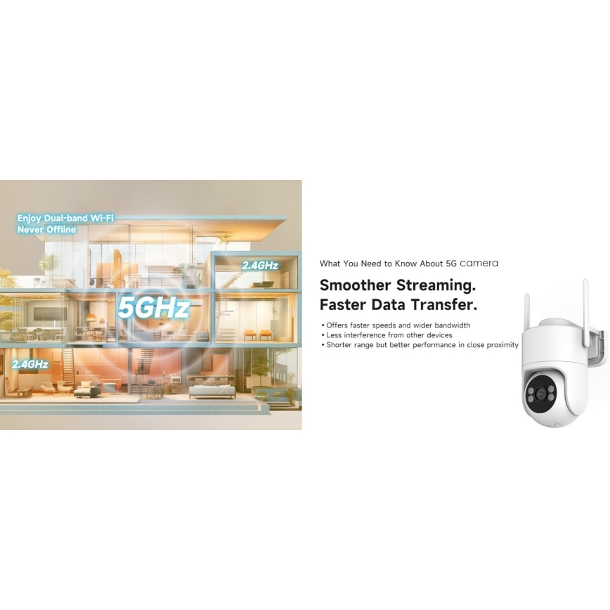 Immax NEO 07819L - Câmara exterior inteligente com sensor de 4 MP, 5 V, IP65, Wi‑Fi