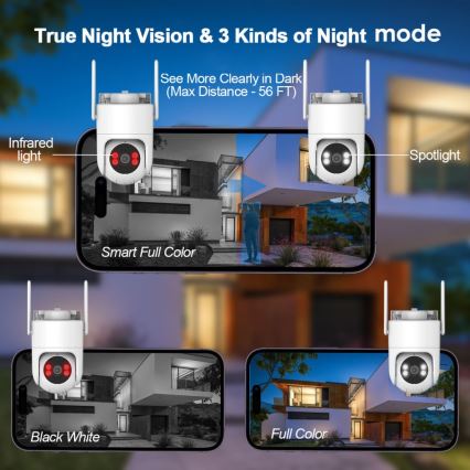 Immax NEO 07819L - Câmara exterior inteligente com sensor de 4 MP 5V IP65 Tuya Wi-FI