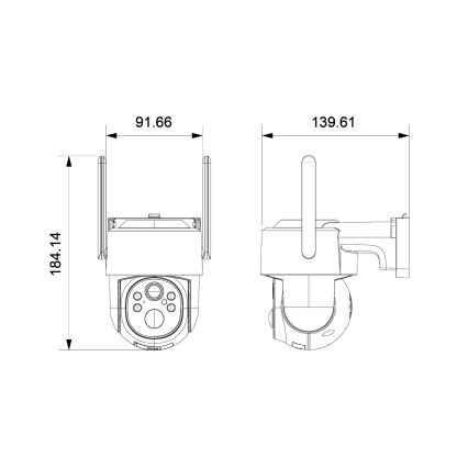 Immax NEO 07820L - Câmara Solar Inteligente para Exterior com Sensor, Bateria de 6000 mAh, IP65, Tuya