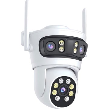 Immax NEO 07823L - Câmara externa inteligente com sensores 2MP+2MP+2MP 5V Wi-Fi