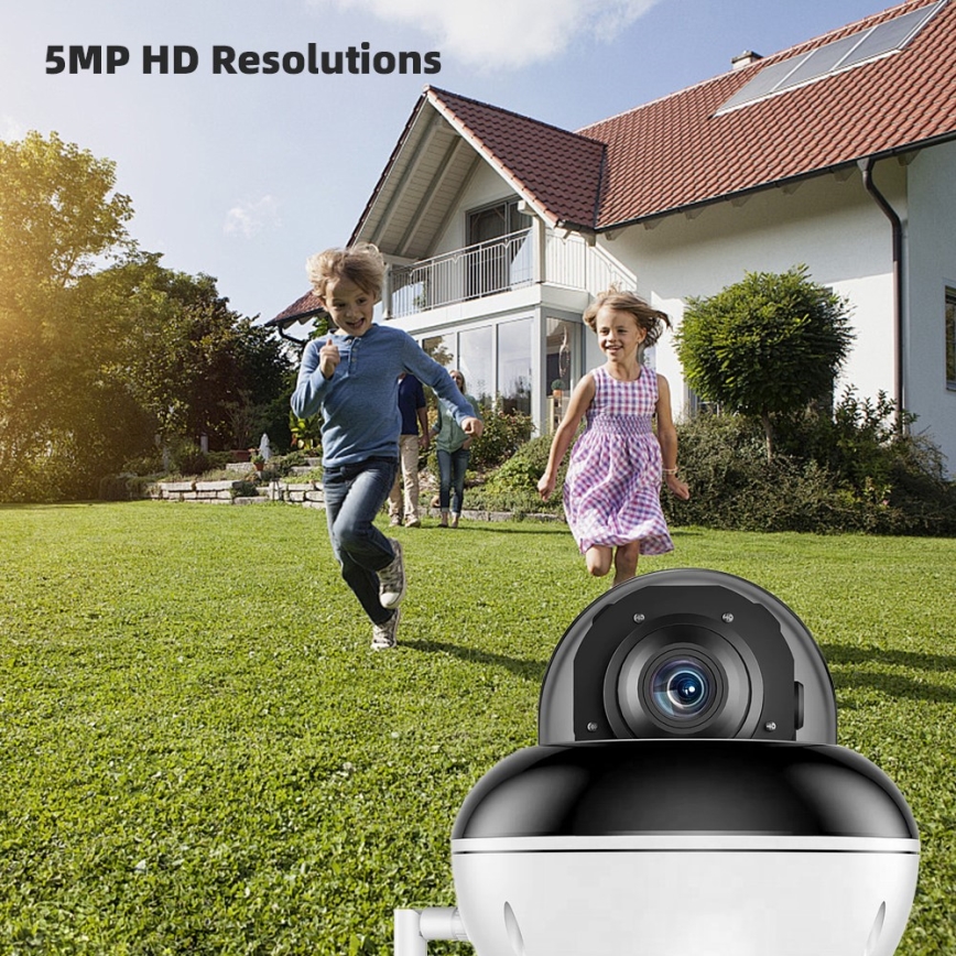 Immax NEO 07825L - Câmara externa inteligente com sensor em cúpula (DOME) 5MP 230V IP66 TUYA Wi-Fi