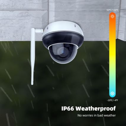 Immax NEO 07825L - Câmara externa inteligente com sensor em cúpula (DOME) 5MP 230V IP66 TUYA Wi-Fi