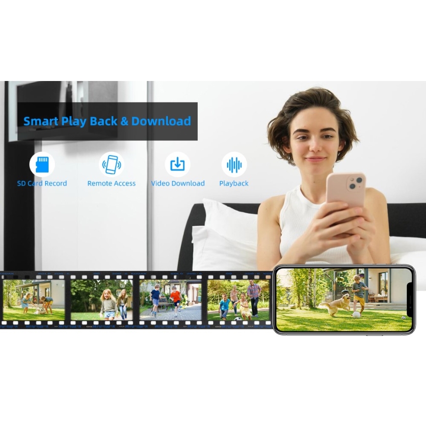 Immax NEO 07825L - Câmara externa inteligente com sensor em cúpula (DOME) 5MP 230V IP66 TUYA Wi-Fi