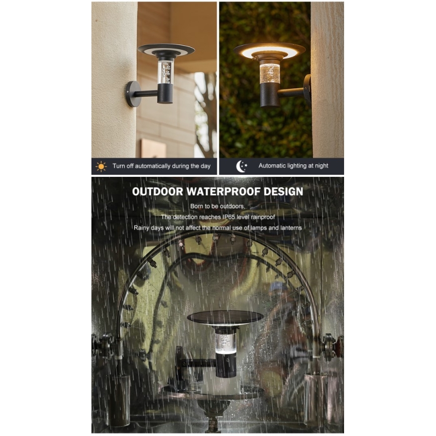 Immax NEO 07907L - Luminária de parede solar LED RGB+CW/W regulável BUBBLES LED/2W/5,5V IP54 Tuya 4000 mAh