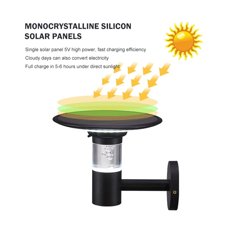 Immax NEO 07907L - Luminária de parede solar LED RGB+CW/W regulável BUBBLES LED/2W/5,5V IP54 Tuya 4000 mAh