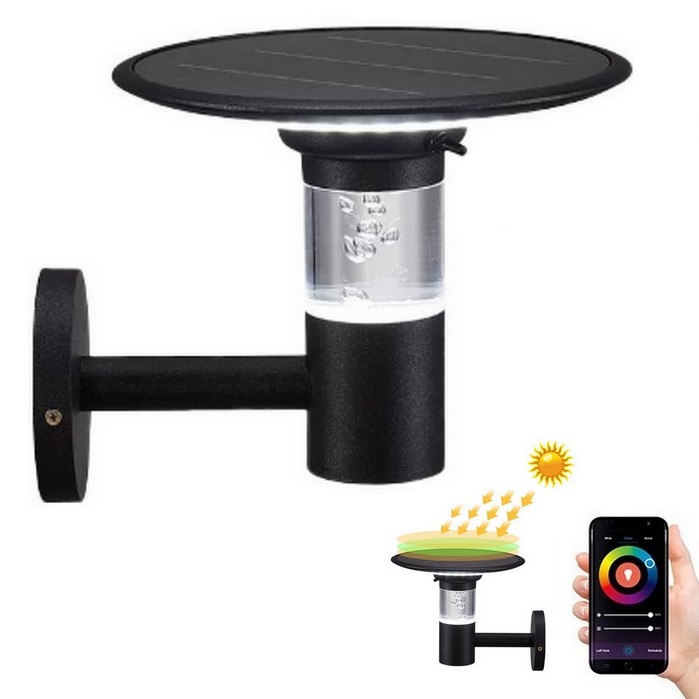 Immax NEO 07907L - Luminária de parede solar LED RGB+CW/W regulável BUBBLES LED/2W/5,5V IP54 Tuya 4000 mAh