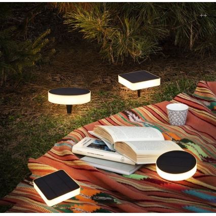 Immax NEO 07910L - Luminária solar LED RGB regulável com sensor NEO LITE LED/1W/5V redonda IP54 Tuya 1300 mAh