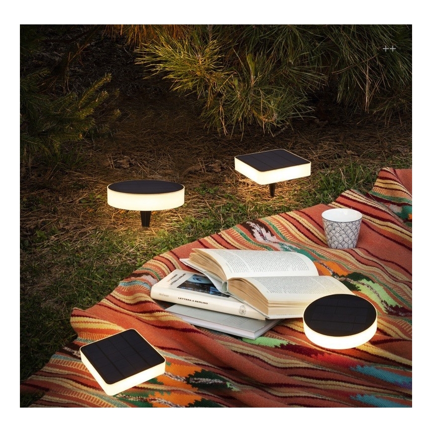 Immax NEO 07910L - Luminária solar LED RGB regulável com sensor NEO LITE LED/1W/5V redonda IP54 Tuya 1300 mAh