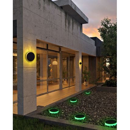 Immax NEO 07910L - Luminária solar LED RGB regulável com sensor NEO LITE LED/1W/5V redonda IP54 Tuya 1300 mAh