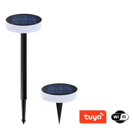 Immax NEO 07910L - Luminária solar LED RGB regulável com sensor NEO LITE LED/1W/5V redonda IP54 Tuya 1300 mAh