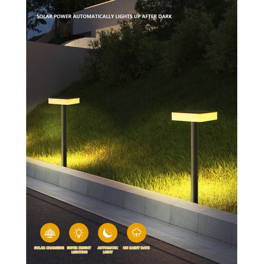 Immax NEO 07911L - Luminária solar LED RGB regulável com sensor NEO LITE LED/1W/5V quadrada IP54 Tuya 1300 mAh