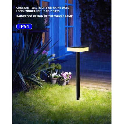 Immax NEO 07911L - Luminária solar LED RGB regulável com sensor NEO LITE LED/1W/5V quadrada IP54 Tuya 1300 mAh