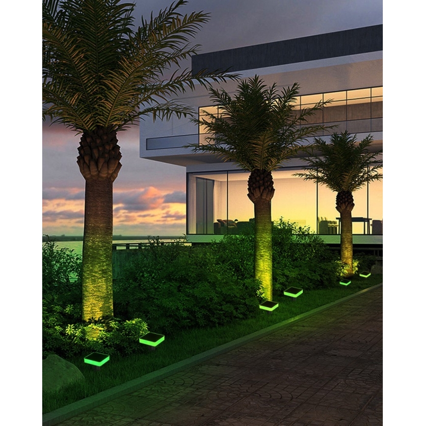 Immax NEO 07911L - Luminária solar LED RGB regulável com sensor NEO LITE LED/1W/5V quadrada IP54 Tuya 1300 mAh