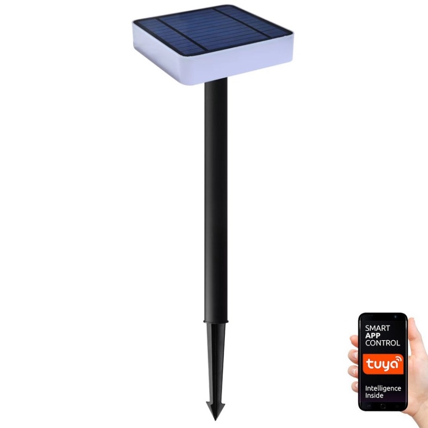 Immax NEO 07911L - Luminária solar LED RGB regulável com sensor NEO LITE LED/1W/5V quadrada IP54 Tuya 1300 mAh