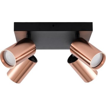 Immax NEO 08304L - Candeeiro de focos PUNTO 4xGU10/9W/230V, acabamento em ouro rosa