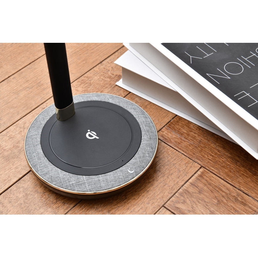 Immax NEO 08996L - Candeeiro de mesa LED com regulação e carregamento sem fios PERLA LED/1,5W + LED/6W/230V 3800-4300K