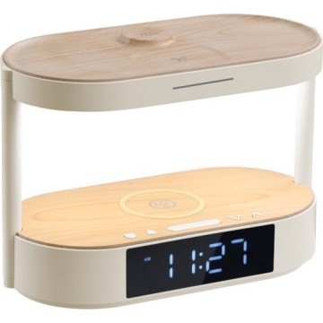 Immax NEO 09111L - Lâmpada de secretária LED regulável com despertador e carregador TRIPLE DOCK LED/1,5W/5V