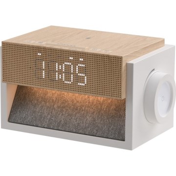 Immax NEO 09114L - Lâmpada de mesa LED com despertador e carregamento CALM LED/1,2W/5V