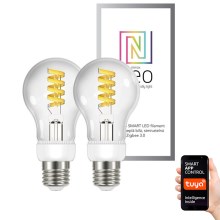 Immax Neo - CONJUNTO 2x Lâmpada LED com regulação FILAMENT E27/5W/230V 2700-6000K