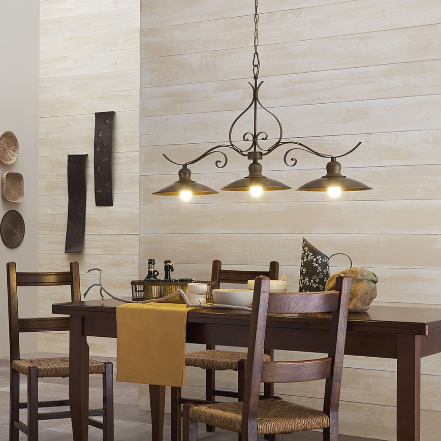 INCANTI 02-759 - Candelabro numa corrente LENA 3xE27/42W/230V