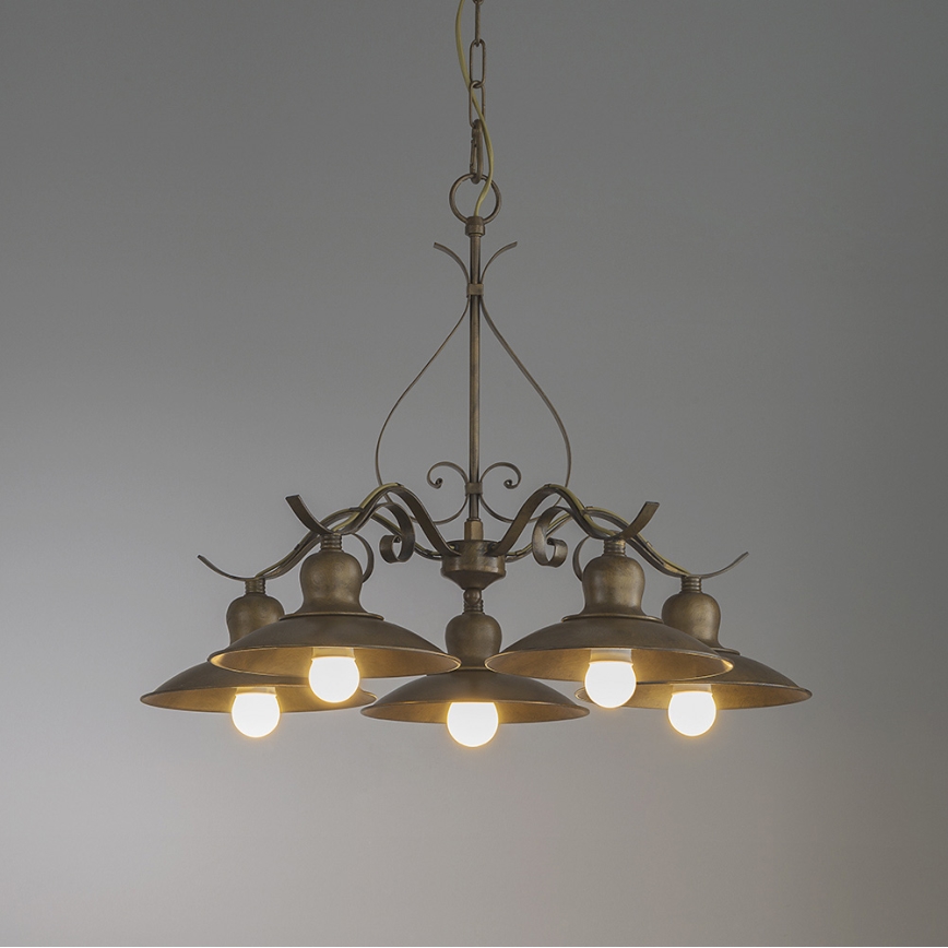 INCANTI 02-761 - Candelabro numa corrente LENA 5xE27/42W/230V