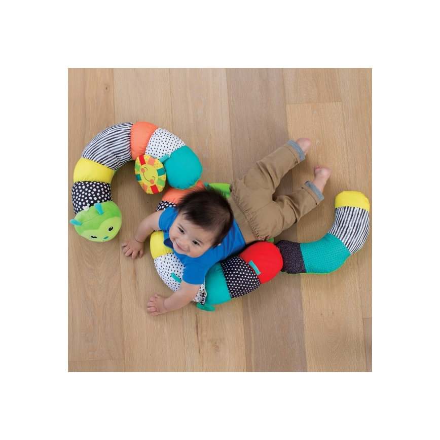 Infantino - Almofada para crianças  2 em 1 com lagarta