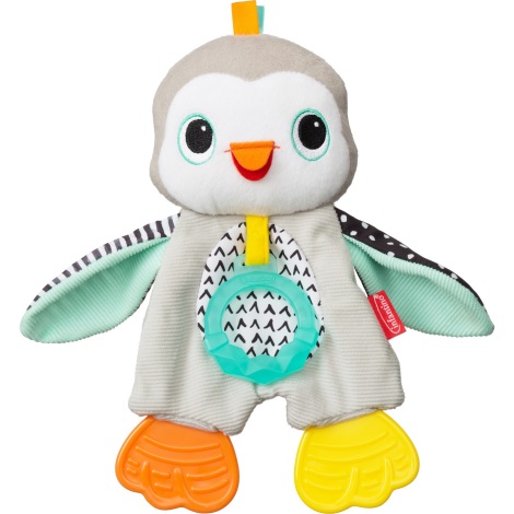 Infantino - Brinquedo de peluche com acessório para morder pinguim