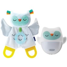 Infantino - Candeeiro noturno com um brinquedo brilhante de peluche Owl