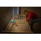 Infantino - Candeeiro pequeno para crianças com projetor 3xAA azul