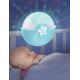 Infantino - Candeeiro pequeno para crianças com projetor 3xAA azul