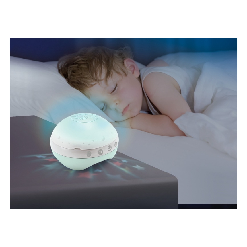 Infantino - Mobil de berço com melodia e projetor 3em1 3xAAA verde