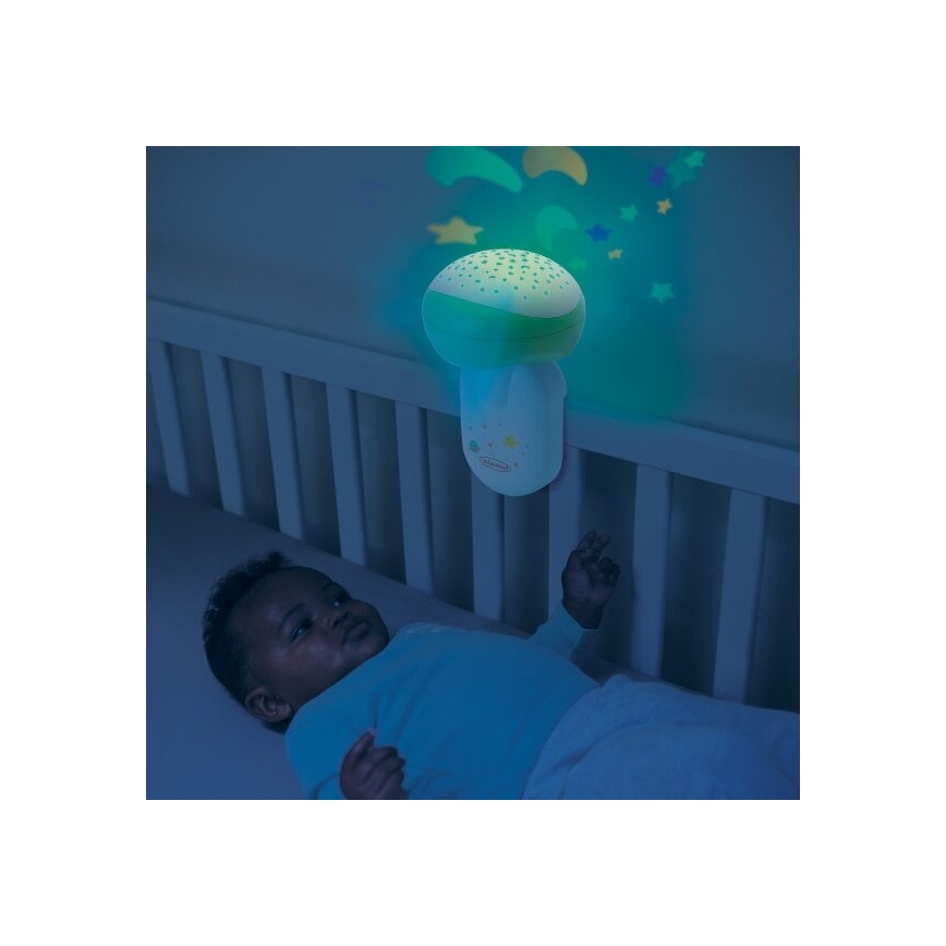 Infantino - Mobile de berço com melodia 3em1 3xAA verde