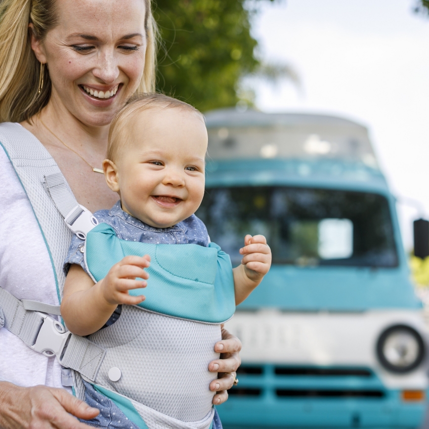 Infantino - Porta-bebés FLIP 4em1 cinzento claro