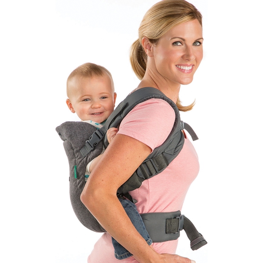 Infantino - Porta-bebés FLIP ADVANCED 4em1 cinzento escuro