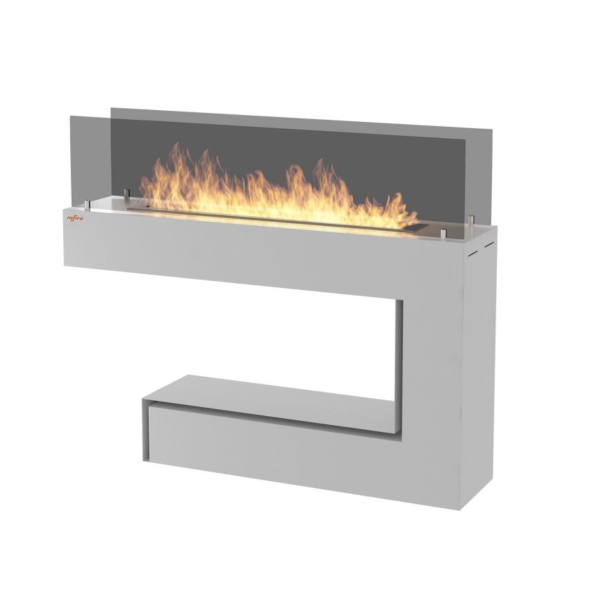InFire - Lareira BIO 110x85,5 cm 3kW branco