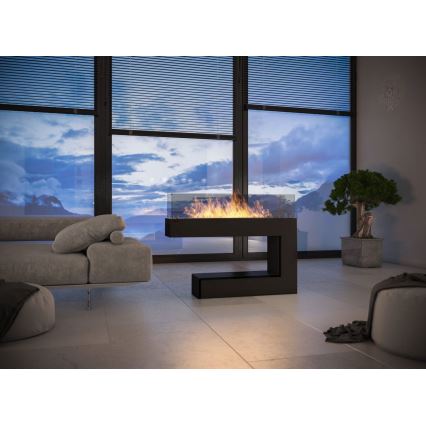 InFire - Lareira BIO 110x92 cm 3kW preta