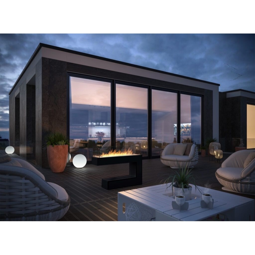 InFire - Lareira BIO 110x92 cm 3kW preta