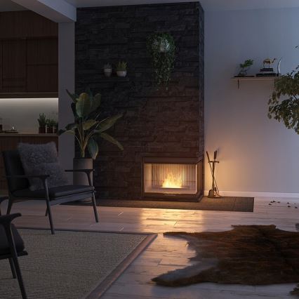 InFire - Lareira BIO 8x40 cm 3kW preto