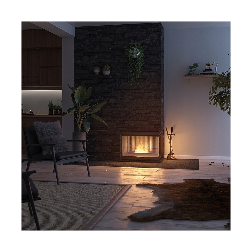 InFire - Lareira BIO 8x40 cm 3kW preto