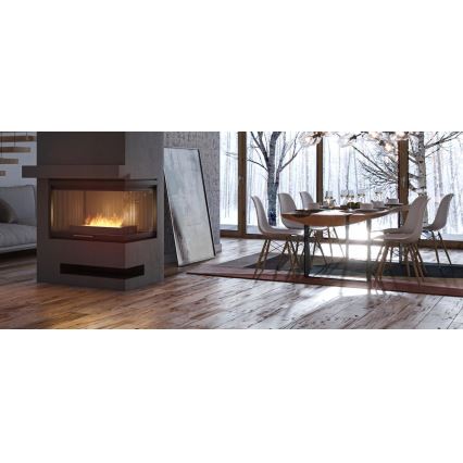 InFire - Lareira BIO 8x40 cm 3kW preto