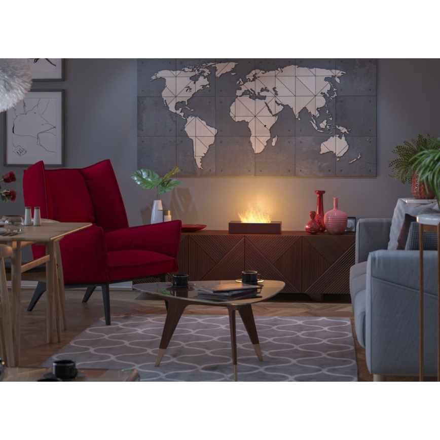 InFire - Lareira BIO 8x50 cm 3kW preto