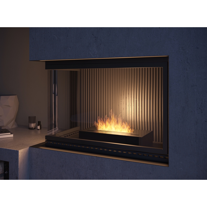 InFire - Lareira BIO 8x50 cm 3kW preto