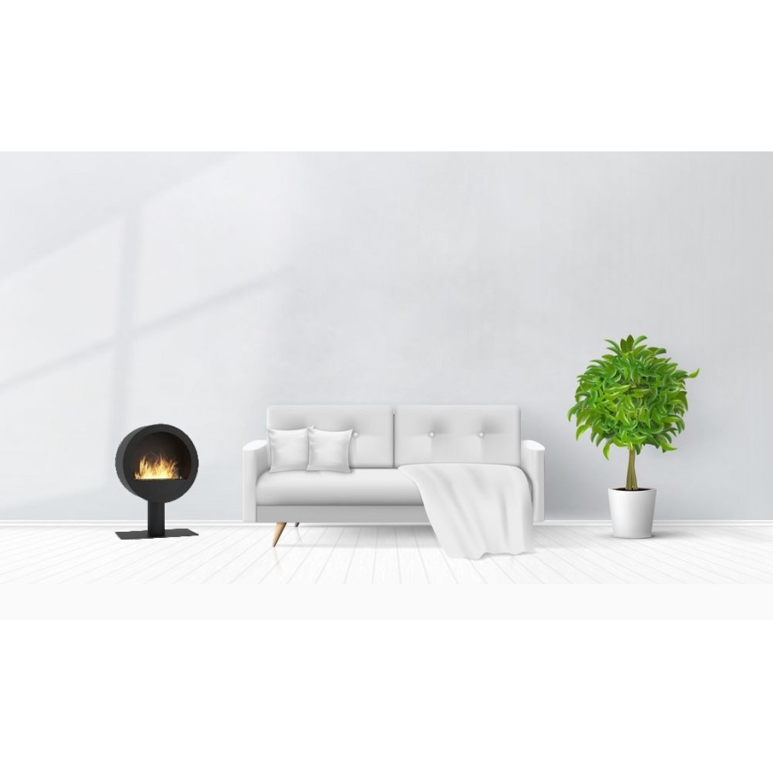 InFire - Lareira BIO d. 70 cm 3kW preto