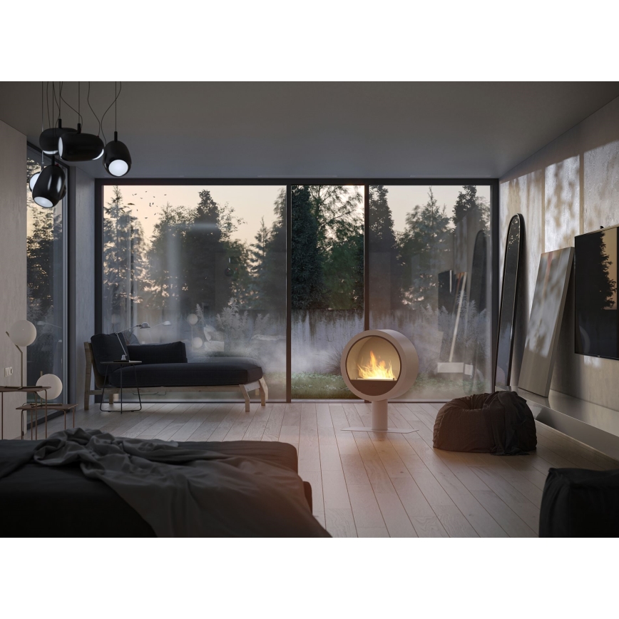 InFire - Lareira BIO d. 72,5 cm 3kW branco
