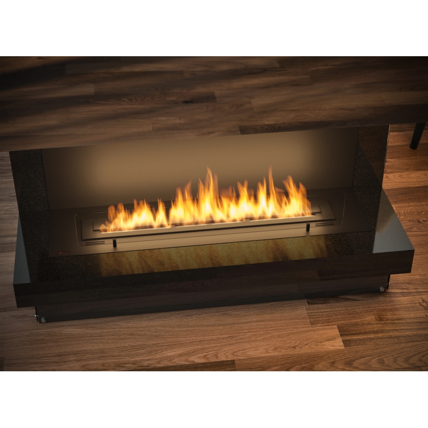 InFire - Lareira BIO embutida 100x45 cm 3kW preta
