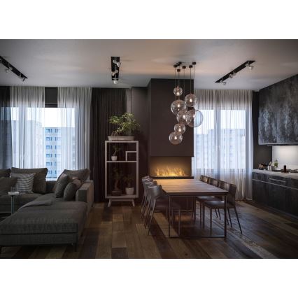 InFire - Lareira BIO embutida 100x50 cm 3kW preta