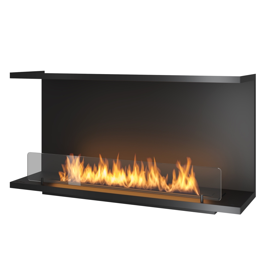 InFire - Lareira BIO embutida 100x50 cm 3kW preta