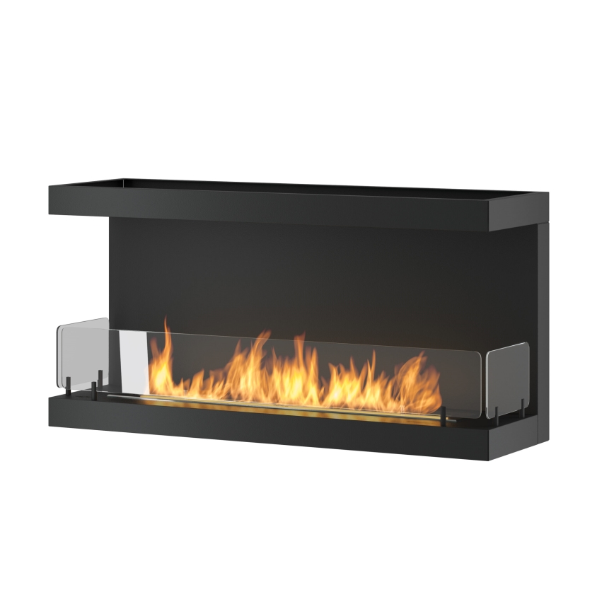 InFire - Lareira BIO embutida 100x50 cm 3kW preta