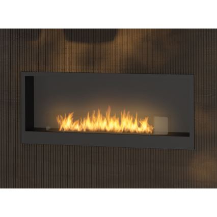InFire - Lareira BIO embutida 120x50 cm 3kW preta