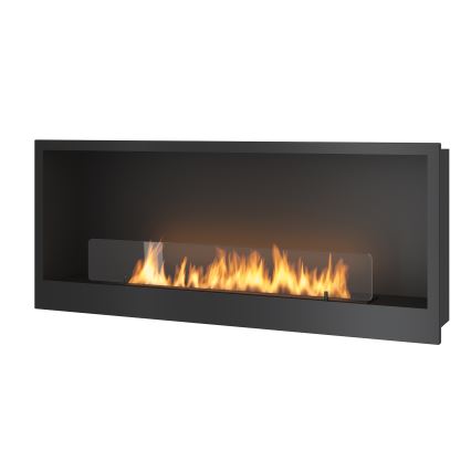 InFire - Lareira BIO embutida 120x50 cm 3kW preta